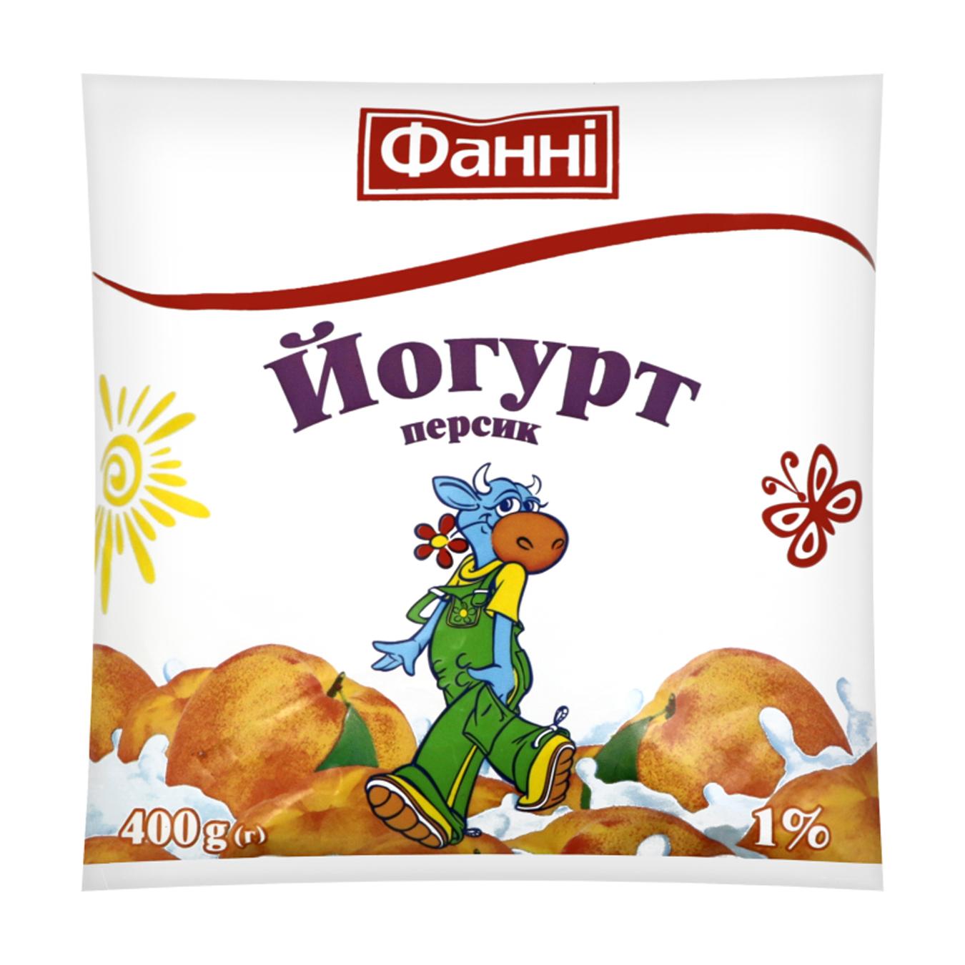 

Йогурт Фанни персик 1% 400г