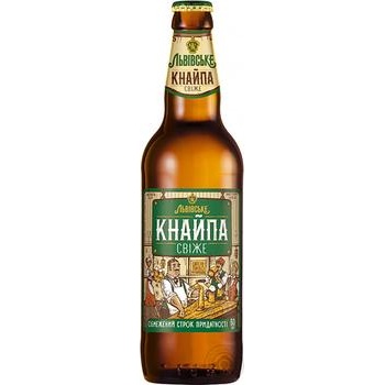 beer lvivske fresh 4.6% 500ml glass bottle Ukraine - buy, prices for - photo 1