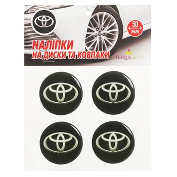TerraPlus Toyota Label Sticker for Hubcaps and Rims 50mm - buy, prices for Tavria V - photo 1