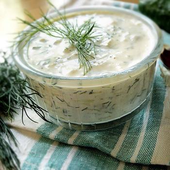 Homemade yogurt sauce - tsatsiki