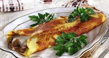 Омлет із грибами і м'ясним фаршем - Image