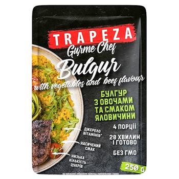 Trapeza Bulgur Groats with Beef and Vegetables Taste 250g - buy, prices for NOVUS - photo 1