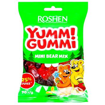 Конфеты Roshen Yummi Gummi Mini Bear Mix 78г - купить, цены на Cупермаркет "Харьков" - фото 1