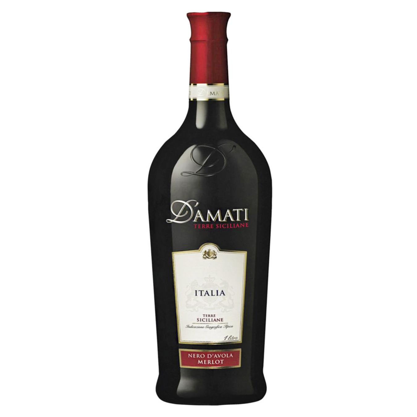 

Вино D'Amati Negroamaro Merlot Puglia сухое красное 13% 1л