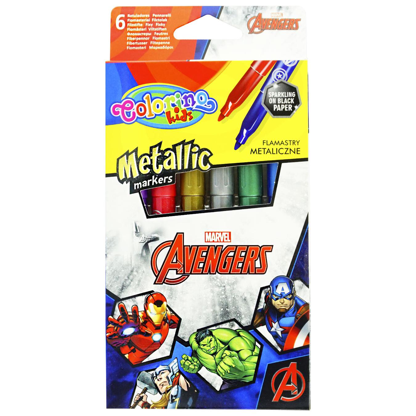 

Фломастеры Colorino Avengers Metallic 12 цветов 12шт