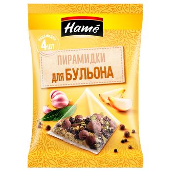 Суміш прянощів Hame Бульйон в пакетиках-пірамідках 20г - купити, ціни на МегаМаркет - фото 1