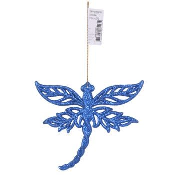 Glitter Dragonfly Christmas Tree Plastic Pendant 10x13cm - buy, prices for - photo 2