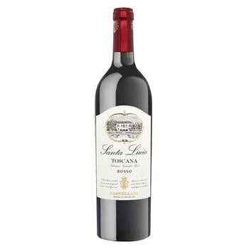 Вино Santa Lucia Toscano Rosso Cru IGT красное сухое 12% 0,75л - купить, цены на NOVUS - фото 1