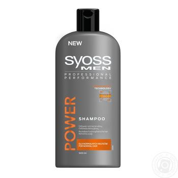 Шампунь Syoss Men Power&Strength з кератином для нормального волосся 500мл купити, ціни на МегаМаркет - фото 1