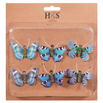 Butterfly on a Clothespin Decorative Ornament 55х35mm 6pcs - buy, prices for - photo 1