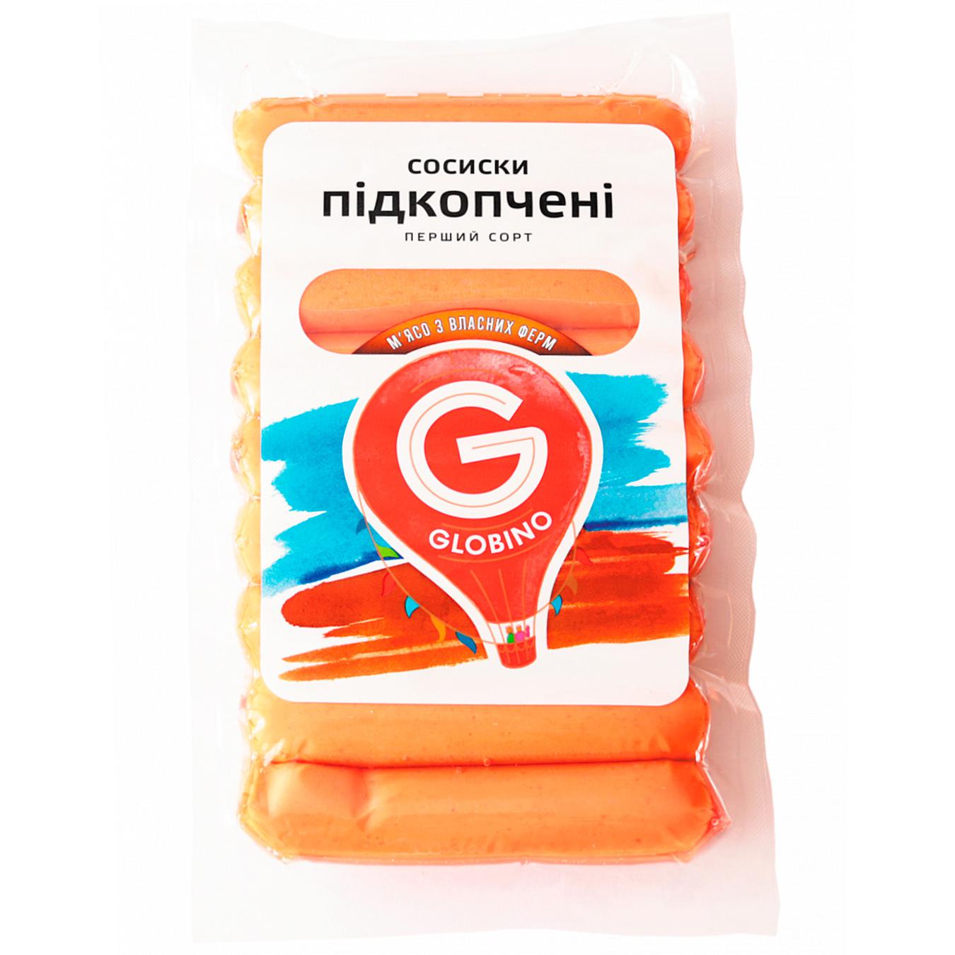 

Сосиски Globino подкопченные первый сорт 325г