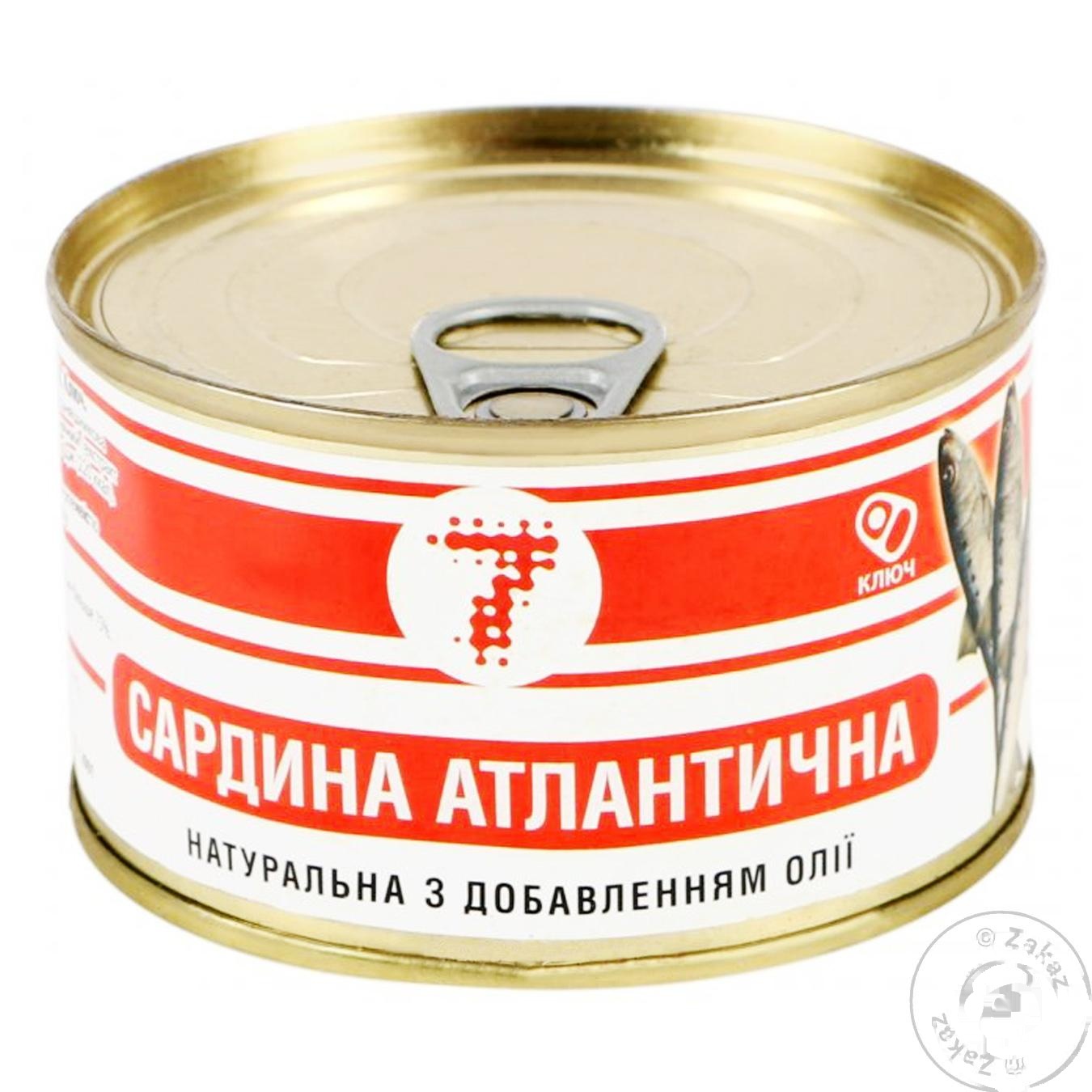 

Сардина Семерка атлантическая натуральная в масле 230г