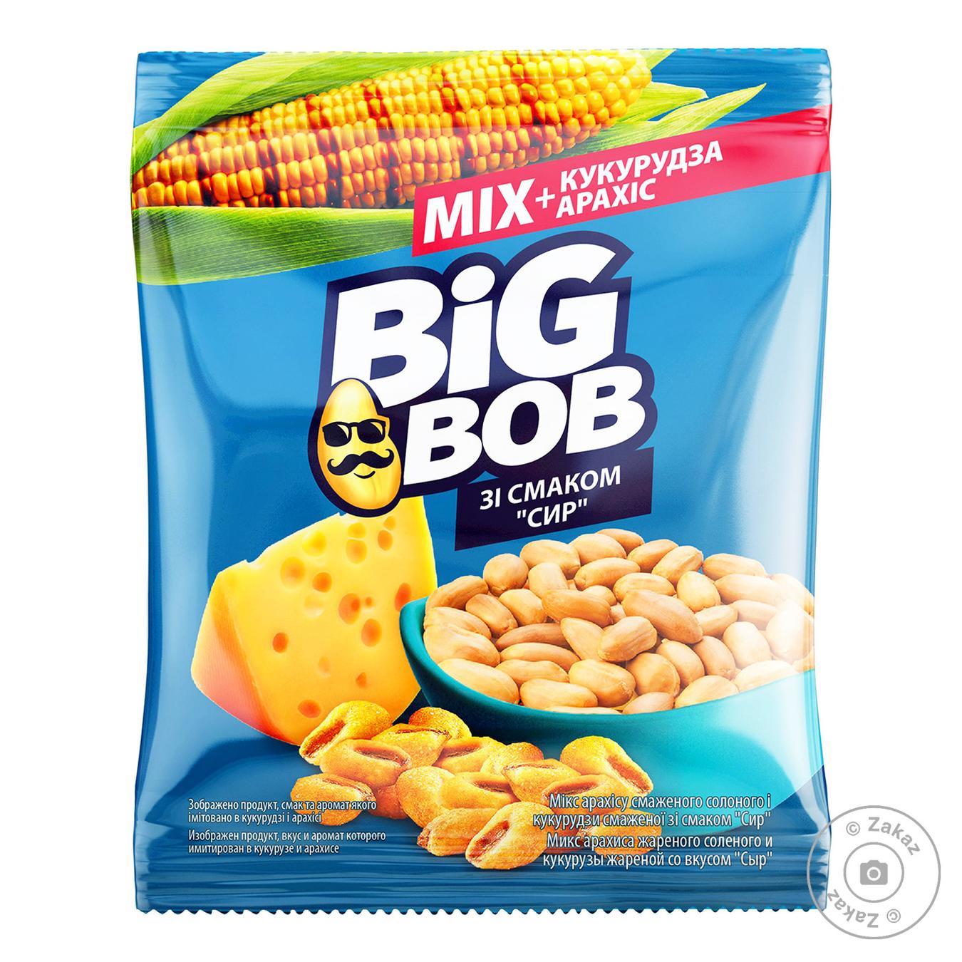 

Микс арахиса жареного соленого и кукурузы жареной Big Bob со вкусом Сыр 70г
