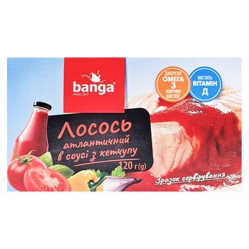 Лосось Banga атлантичний в соусі з кетчупу 120г - купити, ціни на - фото 2