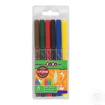 Markers Zibi for drawing 6pcs - buy, prices for MegaMarket - photo 1