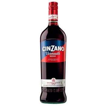 Вермут Cinzano Rosso красный десертный 15% 1л