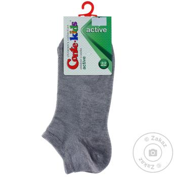 Conte Kids Active Grey Short Children's Socks Size 22 - buy, prices for NOVUS - photo 1