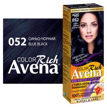 Крем-фарба для волосся стійка AVENA Rich Color 052 Синьо-чорний - купити, ціни на - фото 3