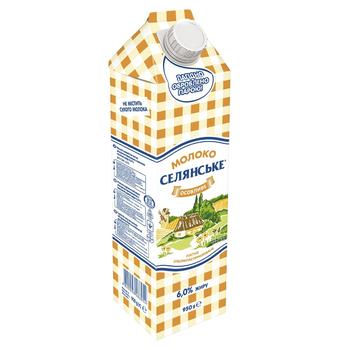 Selianske Osoblyve Ultrapasteurized Milk 6% 950g - buy, prices for NOVUS - photo 1