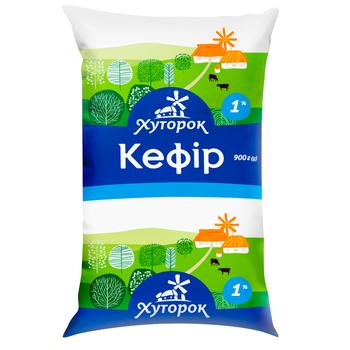 Кефир Хуторок 1% 900г - купить, цены на Чудо Маркет - фото 1
