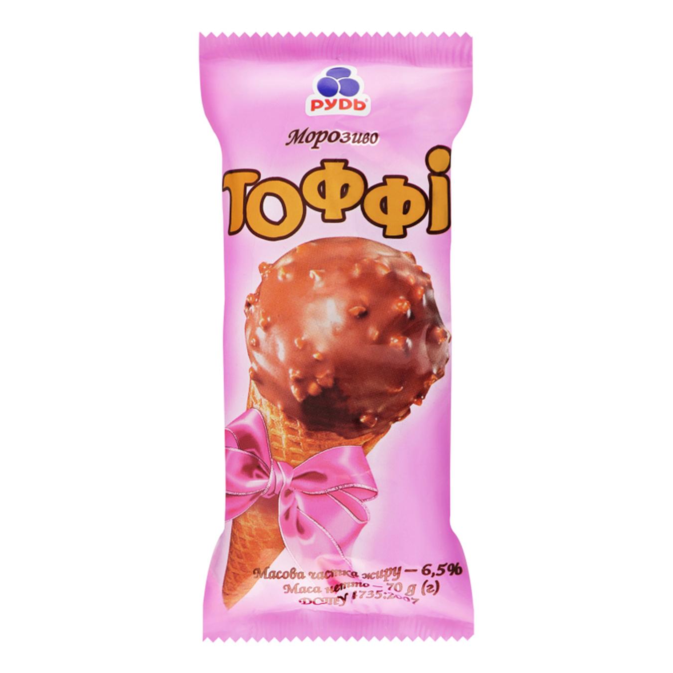 

Мороженое Рудь Тоффи рожок 70г