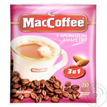 MacCofee 3in1 Amaretto Instant Coffee Drink in Stick Sachet 20pcs*18g - buy, prices for - photo 1