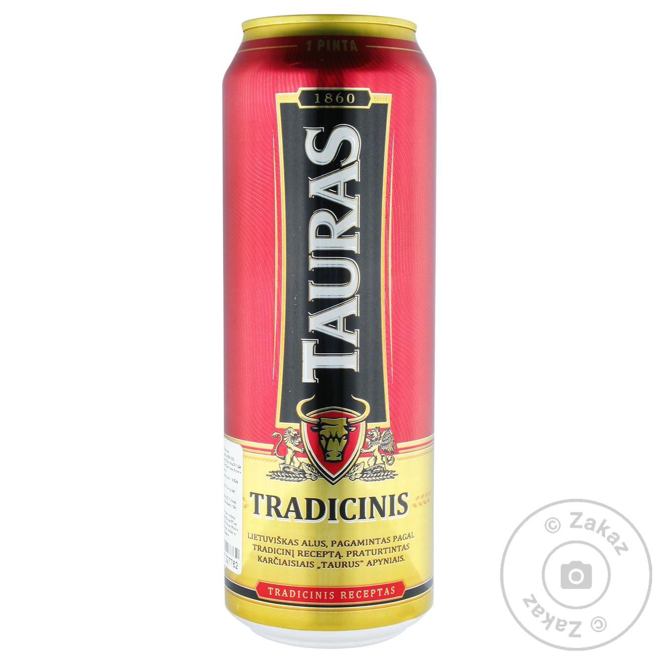 

Пиво Tauras Tradicinis светлое фильтрованное 6% 0,5л