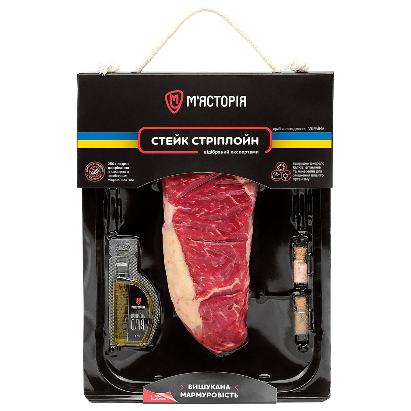 

Стейк Мясторія Стриплойн говяжий охлажденный