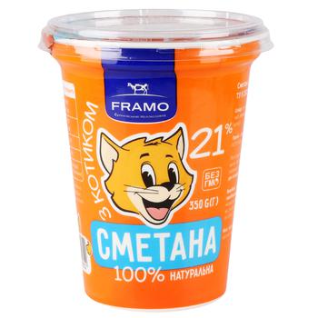 Сметана Framo 21% 350г - купить, цены на Торба - фото 1