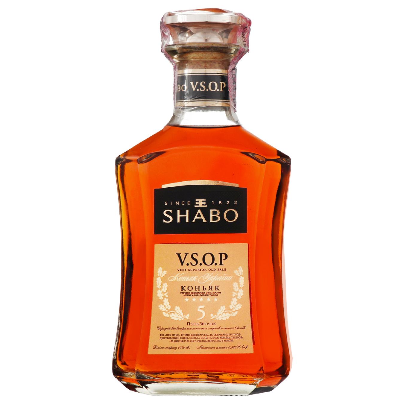 

Коньяк Shabo 5 stars V.S.O.P. 40% 0,375л