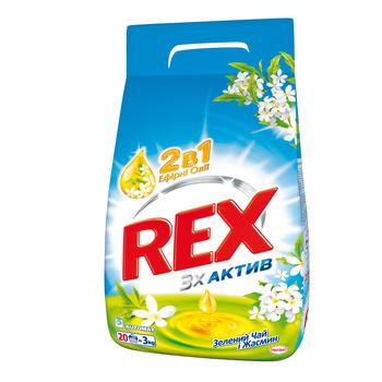 Порошок пральний Rex Automat Зелений чай та жасмін 3кг х4 купити, ціни на МегаМаркет - фото 2