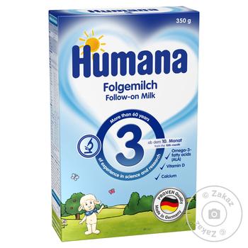 Humana Dry Mixture milk with prebiotics for children from 10 months 350g - buy, prices for MegaMarket - photo 1