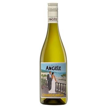 Вино La Belle Angele Chardonnay белое сухое 12.5% 0,75л - купить, цены на WINETIME - фото 1