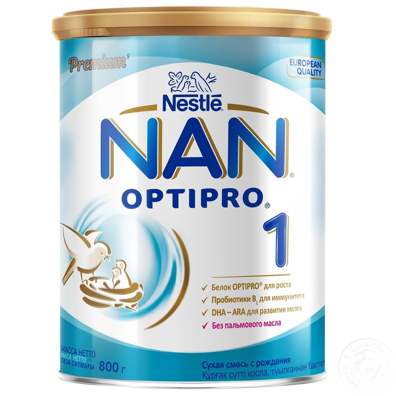 

Смесь молочная NAN Optipro 1 сухая для детей с рождения 800г
