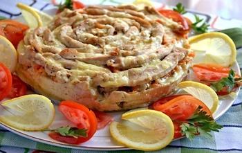Мясной пирог "Чайная роза" - Image