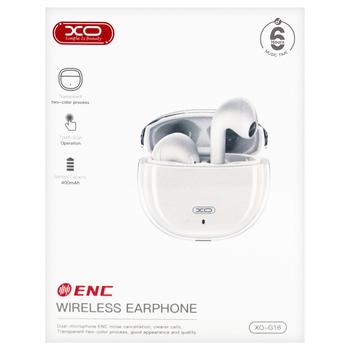 XO G16 ENC White Wireless Earphone with Dual Microphone - buy, prices for Auchan - photo 2