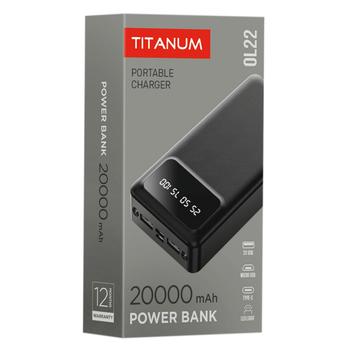 Повербанк Titanum Black 20000mAh OL22 - купить, цены на - фото 1