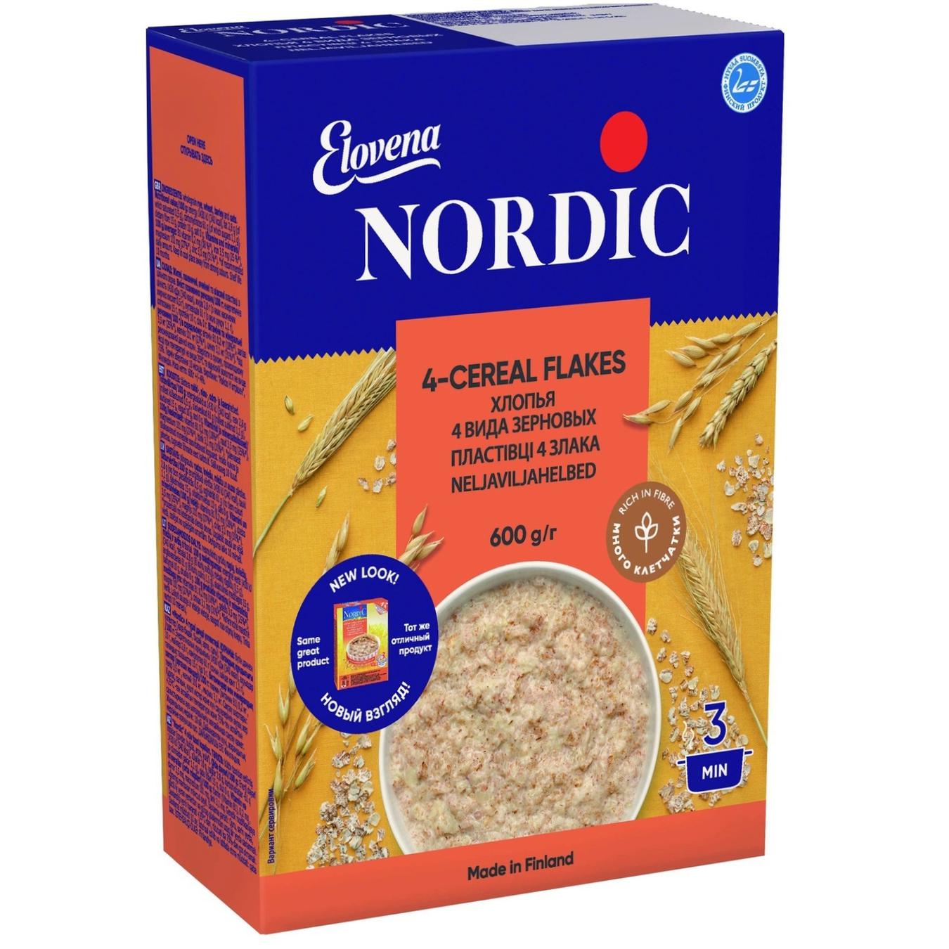 

Хлопья 4 злака Nordic к/у 600г
