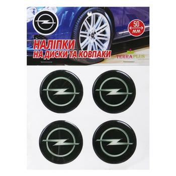 Наклейка-шильда TerraPlus Opel на колпаки и диски 50мм - купить, цены на Таврия В - фото 1