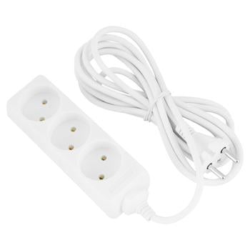 Extension Cable Without Grounding 3 Sockets 3m - buy, prices for Auchan - photo 1