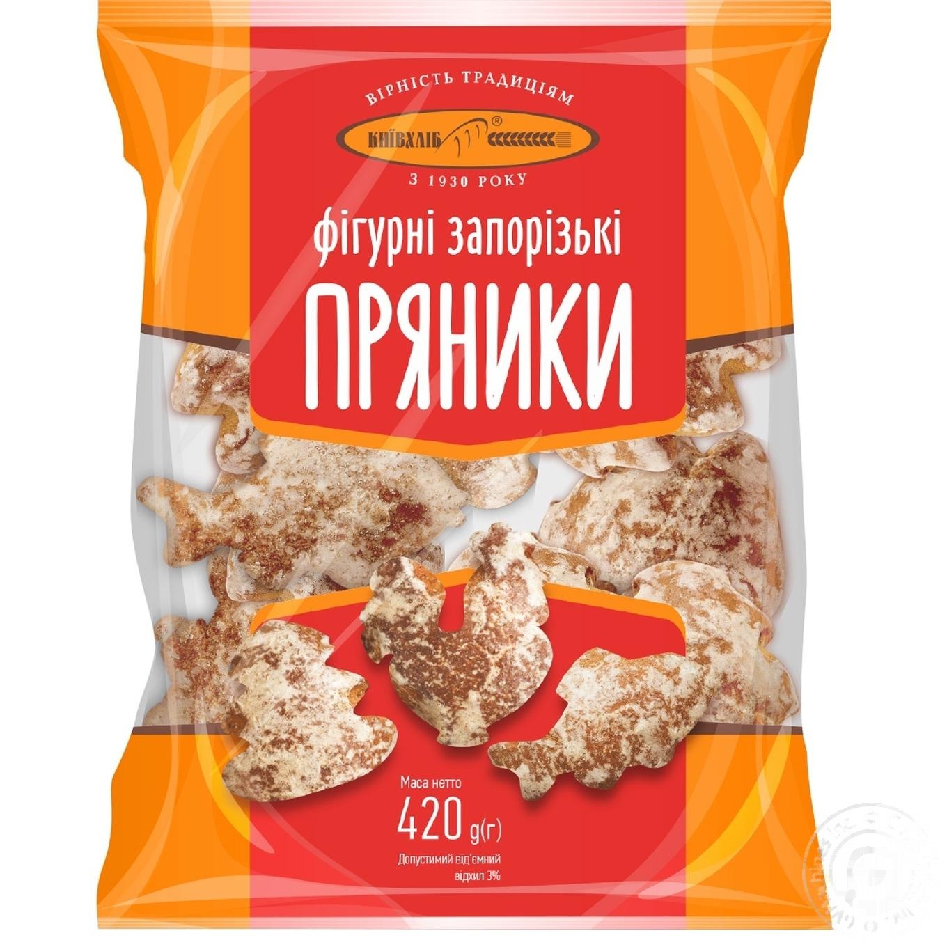

Пряники Киевхлеб Запорожские фигурные 420г