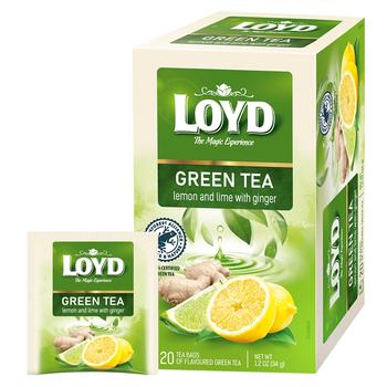 Loyd Green Tea with Lime Lemon and Ginger 1.7g*20pcs - buy, prices for NOVUS - photo 2