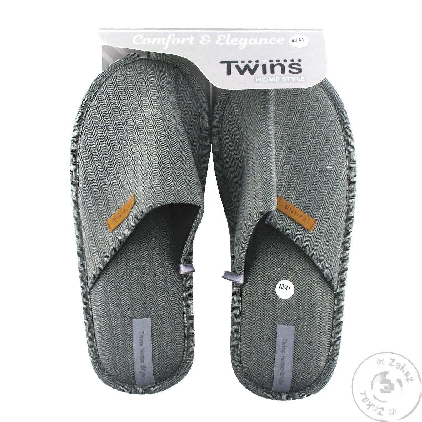 

Тапочки Twins Elegant мужские домашние серые 40-41р