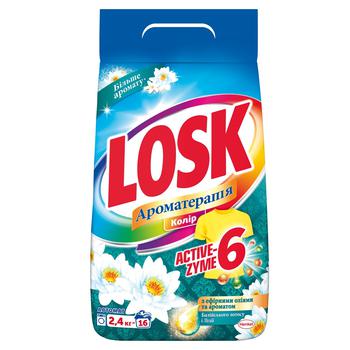 Порошок для стирки Losk Color Ароматерапия Балтийский лотос и лилия 2,4кг