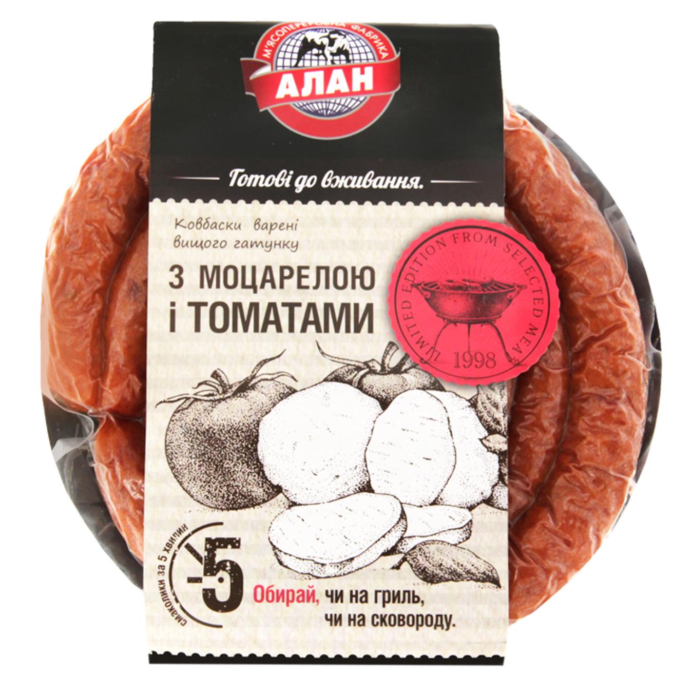 

Колбаски Алан с моцареллой и томатами для гриля в/с