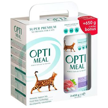 Optimeal with duck for cats dry food 1300g - buy, prices for Auchan - photo 1