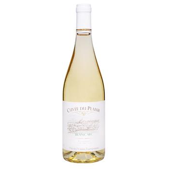 Cuvee Du Plaisir Blanc Sec white dry wine 11% 0.75l - buy, prices for NOVUS - photo 1