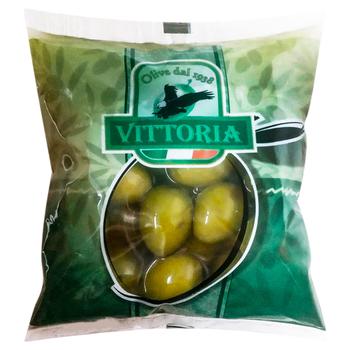 Оливки Vittoria Гіганти з кісточкою 450г - купити, ціни на Чудо Маркет - фото 1