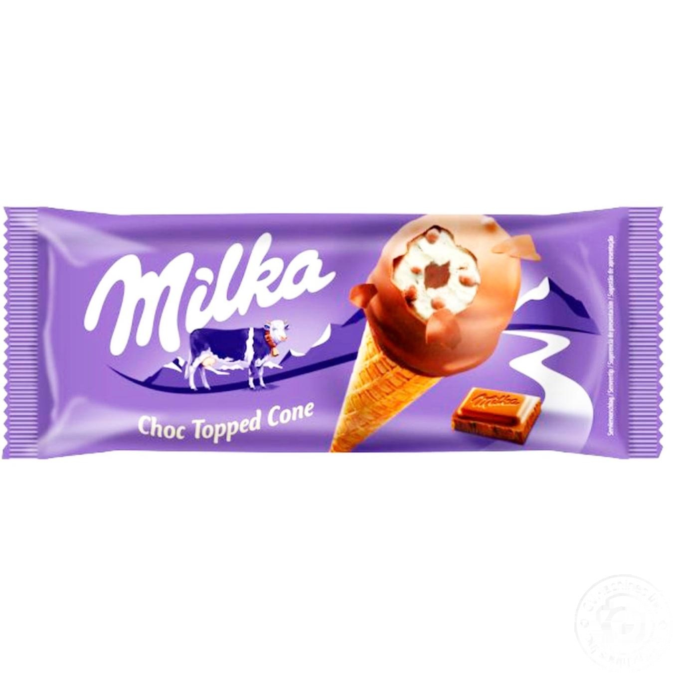 

Мороженое Milka рожок с шоколадной глазурью 72г
