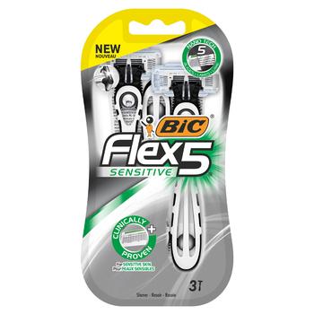 Bic Flex 5 Sensitive Men's Disposable Razors 3pcs